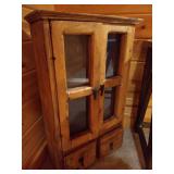 Western Themed Decor - Rustic Cabinet, Art, Traps, Etc