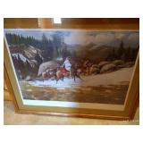 Signed & Numbered Art Print - "Headin Fer The Rim" by Paul Abram, Jr.