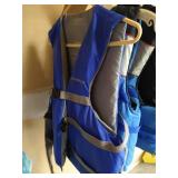 (5) Older Adult Life Vests & Bag of Goggles/Snorkels