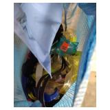 (5) Older Adult Life Vests & Bag of Goggles/Snorkels