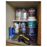 Upper & Lower Cabinet of Paint Supplies, Household Care, Gardening Etc