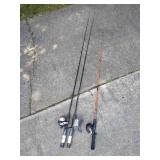 (3) Ugly Stik Fishing Rods