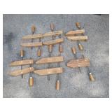 (6) Jorgensen Wooden Hand Screw Clamps