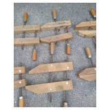 (6) Jorgensen Wooden Hand Screw Clamps