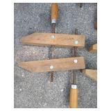 (6) Jorgensen Wooden Hand Screw Clamps