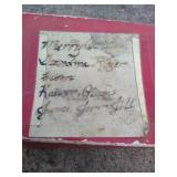 Small Box of Vintage Fishing Lures - Old Gift Note Attached