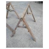(2) Wooden Sawhorses