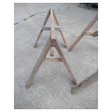 (2) Wooden Sawhorses