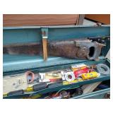 Long Metal Toolbox & Contents
