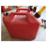 (2) Full 5-Gallon Gas Cans + Easy Pour Nozzle