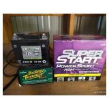 Small Battery Lot - (2) Small Batteries & Charger