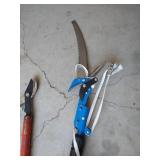 Garden Tools Lot - Extension Limb Saw, Clippers & Saw