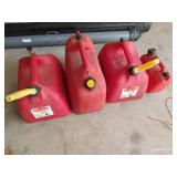 (4) Gas Cans - Some Almost Full