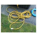 Tote of Various Electrical Cords + Fish Tape
