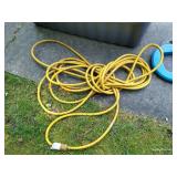 Tote of Various Electrical Cords + Fish Tape