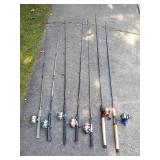 (7) Fishing Rods/Reels - Includes Whuppin Stick Rod/Reel