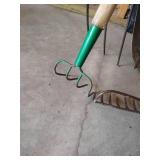 (5) Garden Tools - Pitch Fork, Rakes, Etc