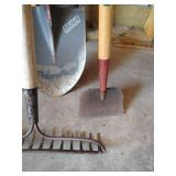 (5) Garden Tools - Pitch Fork, Rakes, Etc