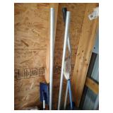 Corner Garden Tool Organizer With Roof Rake & Various Tools