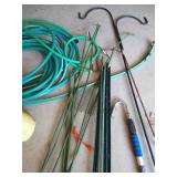Garden Lot - Stakes, Hoses, Etc