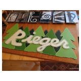 Several Personalized "Rieger" Signs, Etc