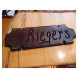 Several Personalized "Rieger" Signs, Etc