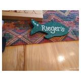 Several Personalized "Rieger" Signs, Etc