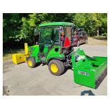 Awesome 2022 John Deere 1025R Tractor With Snow Blower & Box Blade - Only 25.5 Hrs!