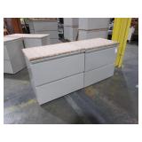 HERMAN MILLER TWO DRAWER LATERAL FILES WITH CUSHION TOPS HERMAN MILLER TWO DRAWER LATERAL FILES WITH CUSHION TOPS