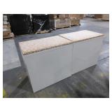 HERMAN MILLER TWO DRAWER LATERAL FILES WITH CUSHION TOPS HERMAN MILLER TWO DRAWER LATERAL FILES WITH CUSHION TOPS