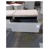 HERMAN MILLER TWO DRAWER LATERAL FILES WITH CUSHION TOPS HERMAN MILLER TWO DRAWER LATERAL FILES WITH CUSHION TOPS