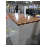 HERMAN MILLER TWO DOOR STORAGE CABINET WITH WOOD TOP HERMAN MILLER TWO DOOR STORAGE CABINET WITH WOOD TOP
