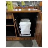 ECA WOODEN UTILITY CABINET WITH TRASH CADDY ECA WOODEN UTILITY CABINET WITH TRASH CADDY