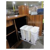ECA WOODEN UTILITY CABINET WITH TRASH CADDY ECA WOODEN UTILITY CABINET WITH TRASH CADDY