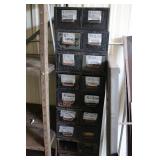 Metal Drawer Cabinet with Assorted Pipe Fittings and Valves