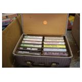 Collection of Vintage Vinyl Records, CDs, and 8 track Cassette Tapes