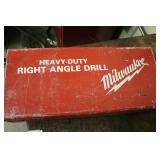 Milwaukee Heavy-Duty Right Angle Drill with Accessories and Metal Case