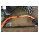 Yard Tool Lot with 2 String Trimmers, Hand Axe, Bow Saw, and String