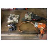 Lot of Power Tools and Accessories Including Craftsman Grinder, Black & Decker Drill, and Discs