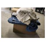 Group of Utility Blankets and Heavy Canvas Drop Cloths