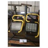 Pair of Portable Halogen Work Lights with Stands