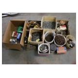 Bulk Lot of Assorted Nails, Screws, and Fasteners