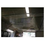 Golf Bag with Clubs, Inline Skates, Horseshoes, Air Pump, and Practice Net