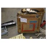 Assorted Trailer Parts and Hardware Lot with Lights, Hooks, and Accessories