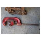 Ridgid Pipe Cutter and Large Heavy-Duty Metal Clamp Set