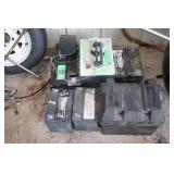 Group of Used Automotive and Marine Batteries