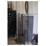 Assorted Steel and Metal Scrap Lot Including Plates and Rods