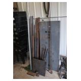 Assorted Steel and Metal Scrap Lot Including Plates and Rods