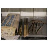 Welding Supplies Lot with Mild Steel Electrodes, Wire Brushes, and Chipping Hammers
