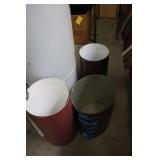 Collection of 4 Sheet Metal Rolls in Assorted Colors and Sizes